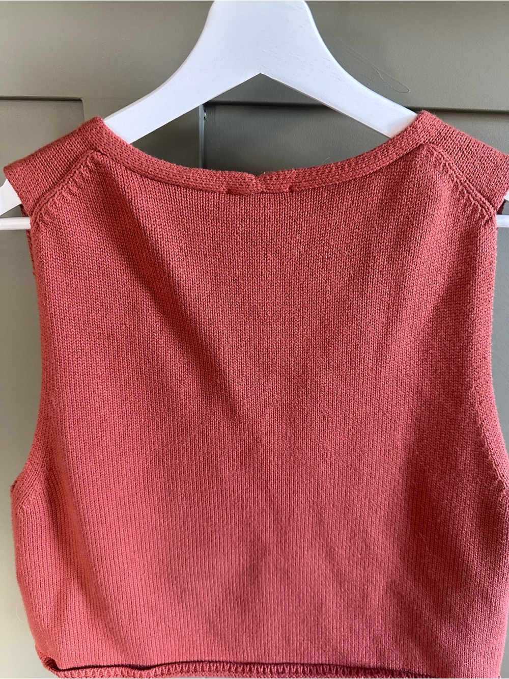 Aritzia Wilfred basque sweater vest terracotta - Picture 7 of 7